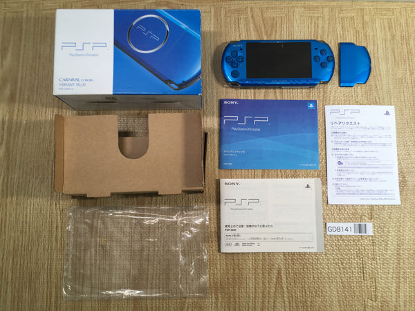 GD8141 PSP-3000 VIBRANT BLUE BOXED SONY PSP Console Japan