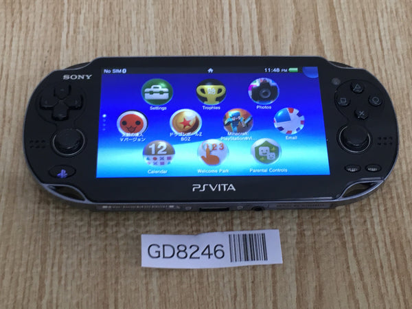 GD8246 Plz Read Item Condi PS Vita PCH-1000 CRYSTAL BLACK SONY PSP Console Japan