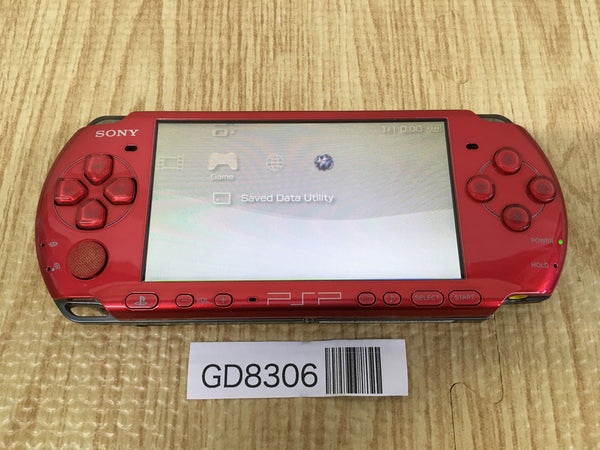 GD8306 Plz Read Item Condi PSP-3000 RADIANT RED SONY PSP Console Japan
