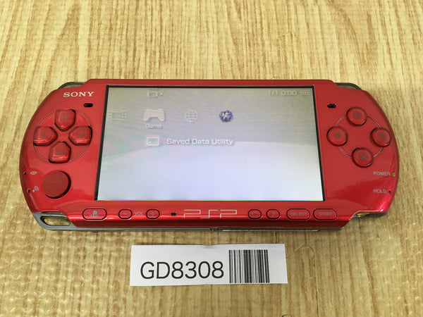 GD8308 Plz Read Item Condi PSP-3000 RADIANT RED SONY PSP Console Japan