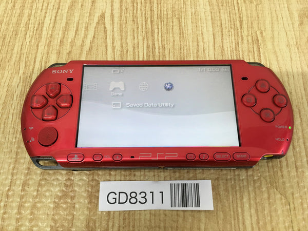 GD8311 Plz Read Item Condi PSP-3000 RADIANT RED SONY PSP Console Japan