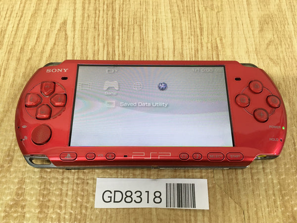 GD8318 Plz Read Item Condi PSP-3000 RADIANT RED SONY PSP Console Japan