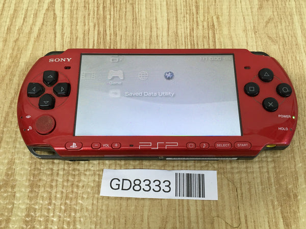 GD8333 Plz Read Item Condi PSP-3000 RED & BLACK SONY PSP Console Japan