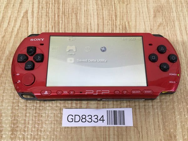 GD8334 Plz Read Item Condi PSP-3000 RED & BLACK SONY PSP Console Japan