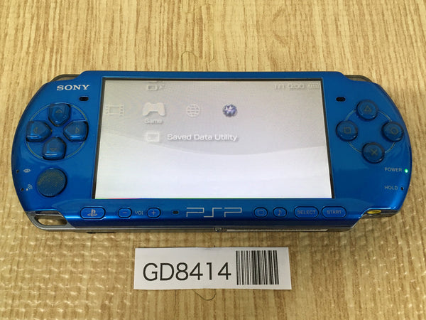 GD8414 Plz Read Item Condi PSP-3000 VIBRANT BLUE SONY PSP Console Japan