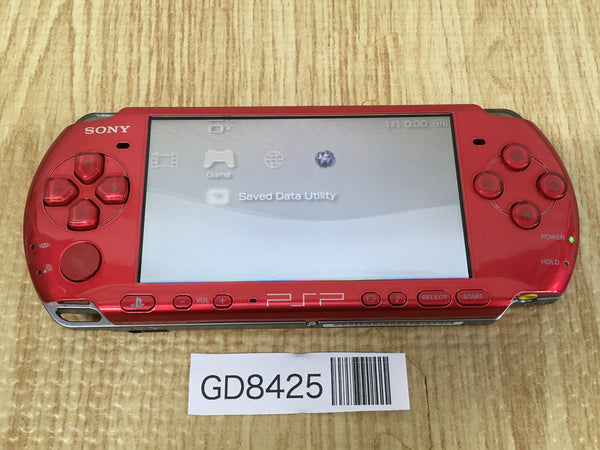GD8425 Plz Read Item Condi PSP-3000 RADIANT RED SONY PSP Console Japan