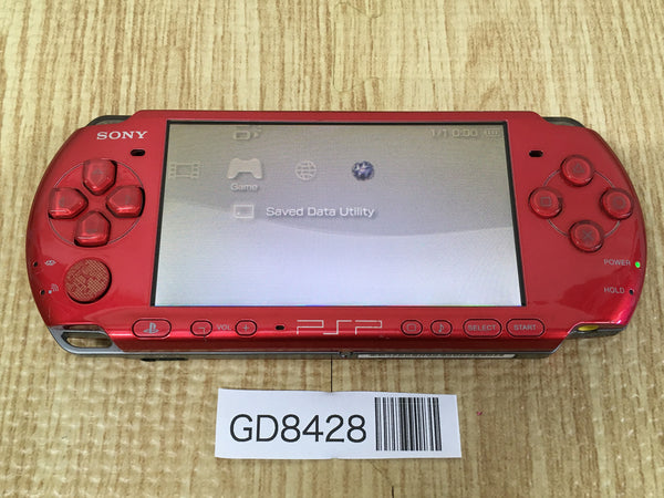 GD8428 Plz Read Item Condi PSP-3000 RADIANT RED SONY PSP Console Japan