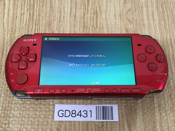 GD8431 Plz Read Item Condi PSP-3000 RADIANT RED SONY PSP Console Japan