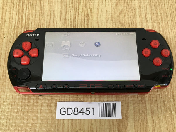 GD8451 Plz Read Item Condi PSP-3000 BLACK & RED SONY PSP Console Japan