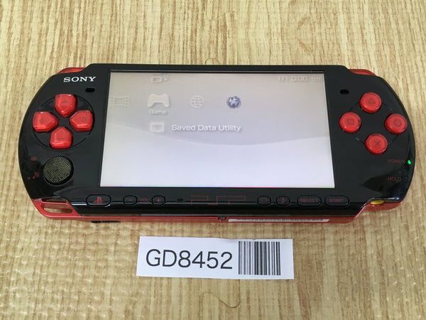 GD8452 Plz Read Item Condi PSP-3000 BLACK & RED SONY PSP Console Japan
