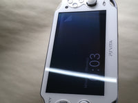 GD8455 Plz Read Item Condi PS Vita PCH-1000 CRYSTAL WHITE SONY PSP Console Japan