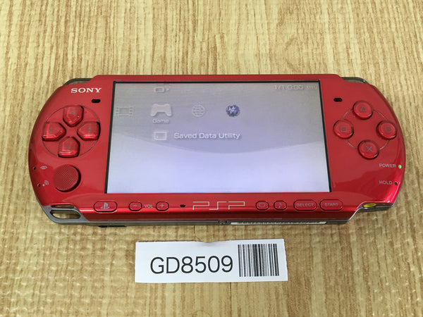 GD8509 Plz Read Item Condi PSP-3000 RADIANT RED SONY PSP Console Japan