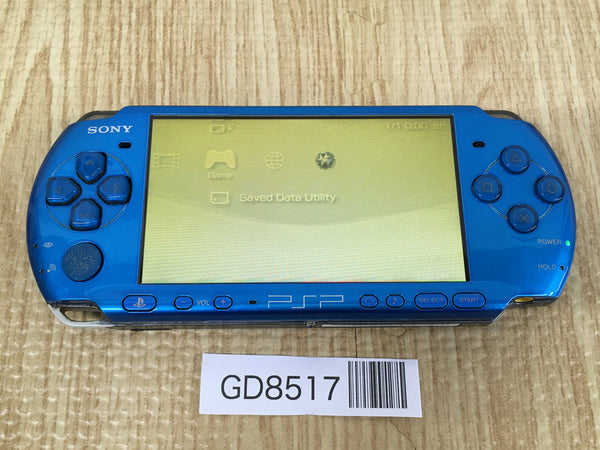 GD8517 Plz Read Item Condi PSP-3000 VIBRANT BLUE SONY PSP Console Japan