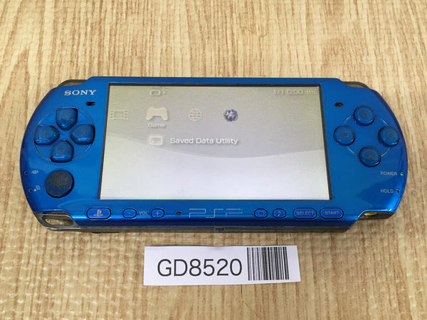 GD8520 Plz Read Item Condi PSP-3000 VIBRANT BLUE SONY PSP Console Japan