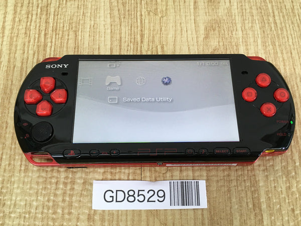 GD8529 Plz Read Item Condi PSP-3000 BLACK & RED SONY PSP Console Japan