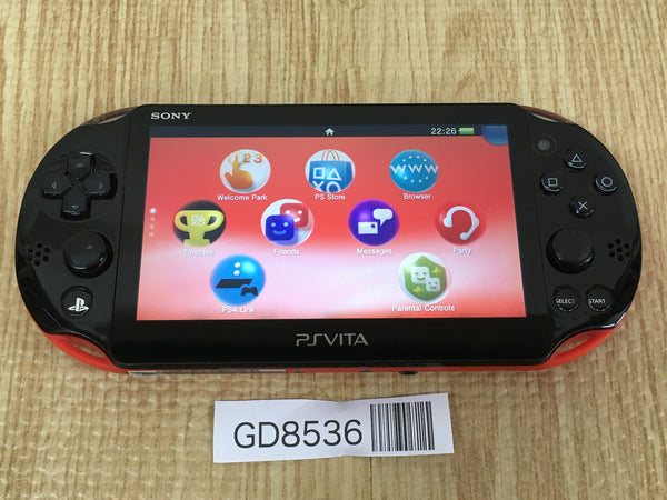 GD8536 Plz Read Item Condi PS Vita PCH-2000 RED AND BLACK SONY PSP Console Japan