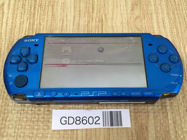 GD8602 Plz Read Item Condi PSP-3000 VIBRANT BLUE SONY PSP Console Japan