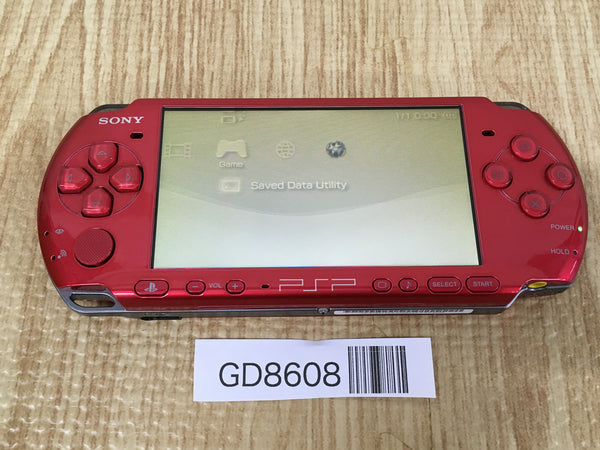 GD8608 Plz Read Item Condi PSP-3000 RADIANT RED SONY PSP Console Japan