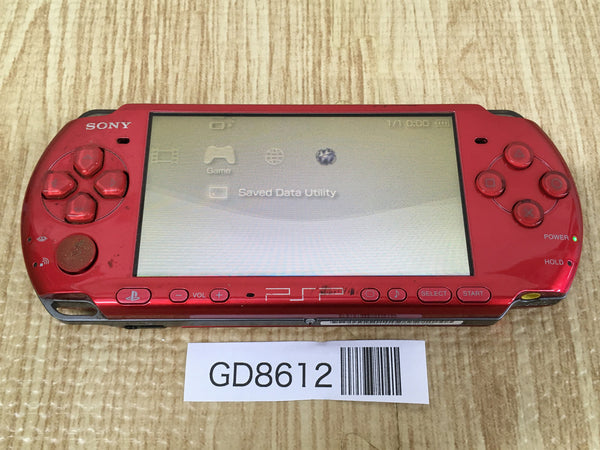 GD8612 Plz Read Item Condi PSP-3000 RADIANT RED SONY PSP Console Japan