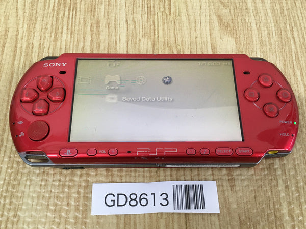 GD8613 Plz Read Item Condi PSP-3000 RADIANT RED SONY PSP Console Japan