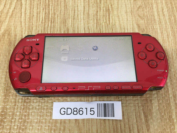 GD8615 Plz Read Item Condi PSP-3000 RADIANT RED SONY PSP Console Japan