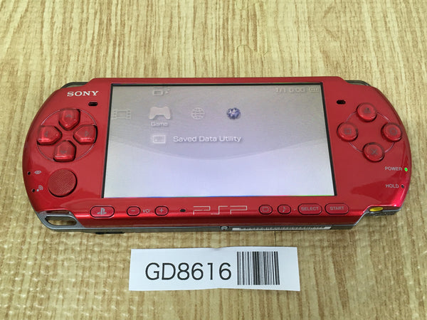 GD8616 Plz Read Item Condi PSP-3000 RADIANT RED SONY PSP Console Japan
