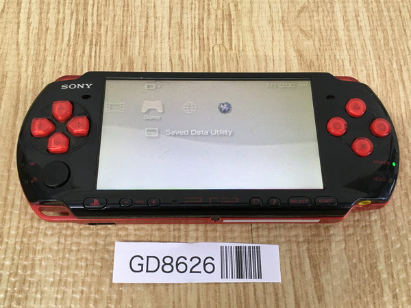GD8626 Plz Read Item Condi PSP-3000 BLACK & RED SONY PSP Console Japan