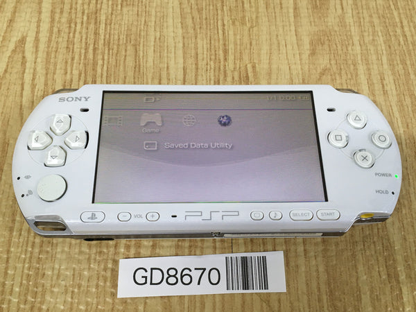 GD8670 Plz Read Item Condi PSP-3000 PEARL WHITE SONY PSP Console Japan