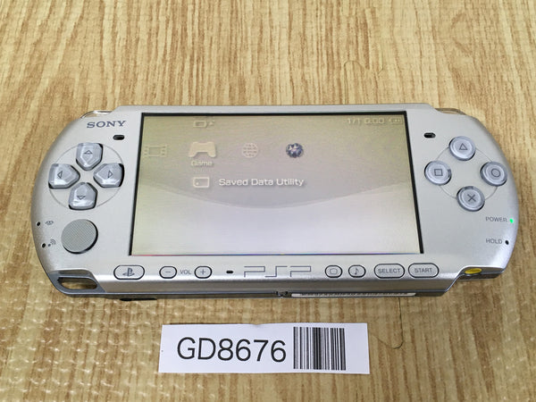 GD8676 Plz Read Item Condi PSP-3000 MYSTIC Silver SONY PSP Console Japan