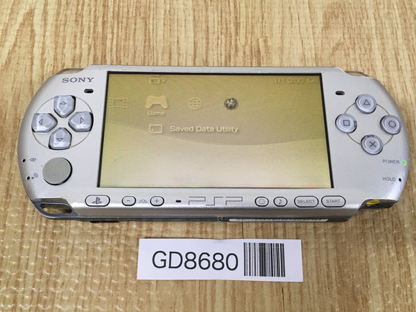 GD8680 Plz Read Item Condi PSP-3000 MYSTIC Silver SONY PSP Console Japan