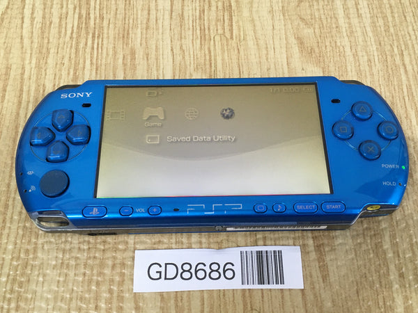 GD8686 Plz Read Item Condi PSP-3000 VIBRANT BLUE SONY PSP Console Japan