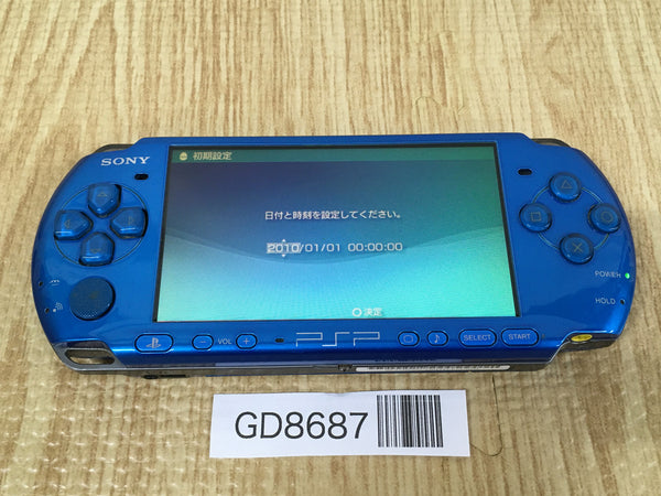 GD8687 Plz Read Item Condi PSP-3000 VIBRANT BLUE SONY PSP Console Japan