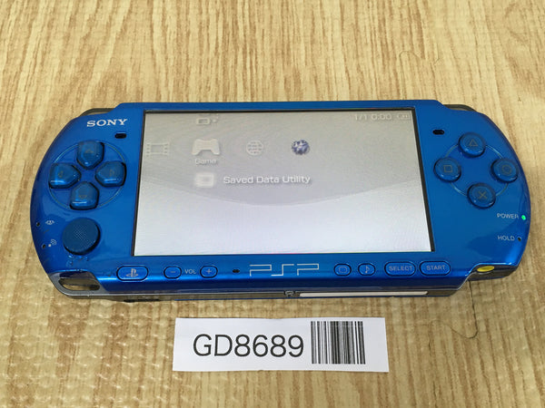 GD8689 Plz Read Item Condi PSP-3000 VIBRANT BLUE SONY PSP Console Japan