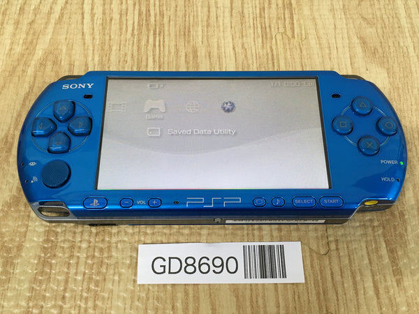 GD8690 Plz Read Item Condi PSP-3000 VIBRANT BLUE SONY PSP Console Japan