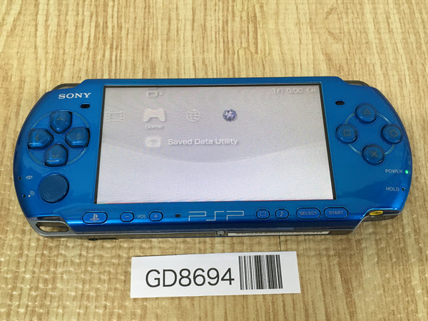 GD8694 Plz Read Item Condi PSP-3000 VIBRANT BLUE SONY PSP Console Japan