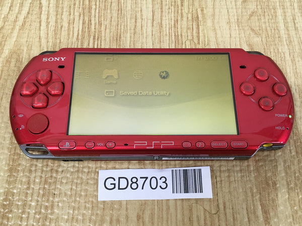 GD8703 Plz Read Item Condi PSP-3000 RADIANT RED SONY PSP Console Japan