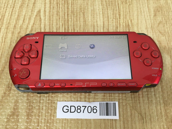 GD8706 Plz Read Item Condi PSP-3000 RADIANT RED SONY PSP Console Japan