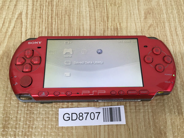 GD8707 Plz Read Item Condi PSP-3000 RADIANT RED SONY PSP Console Japan