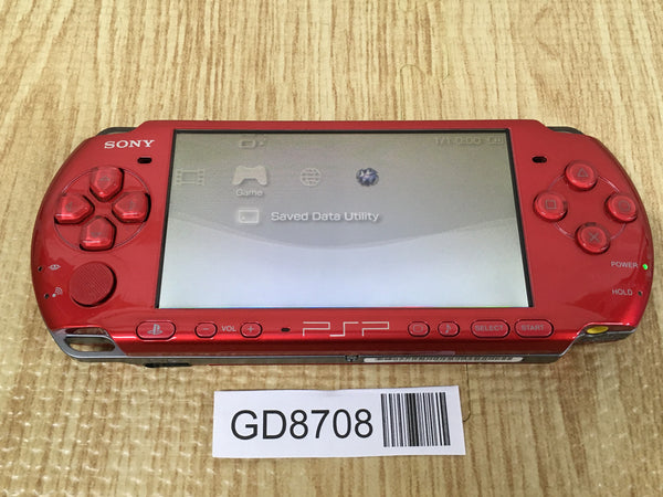 GD8708 Plz Read Item Condi PSP-3000 RADIANT RED SONY PSP Console Japan