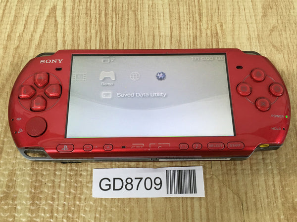 GD8709 Plz Read Item Condi PSP-3000 RADIANT RED SONY PSP Console Japan