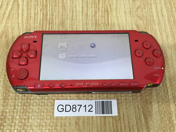 GD8712 Plz Read Item Condi PSP-3000 RADIANT RED SONY PSP Console Japan