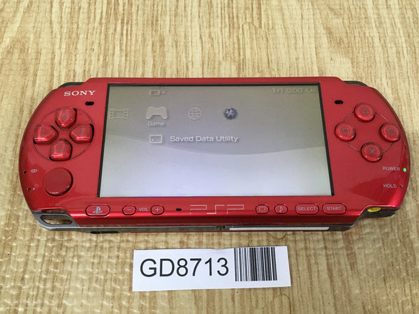 GD8713 Plz Read Item Condi PSP-3000 RADIANT RED SONY PSP Console Japan