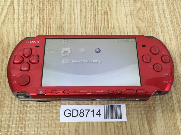 GD8714 Plz Read Item Condi PSP-3000 RADIANT RED SONY PSP Console Japan