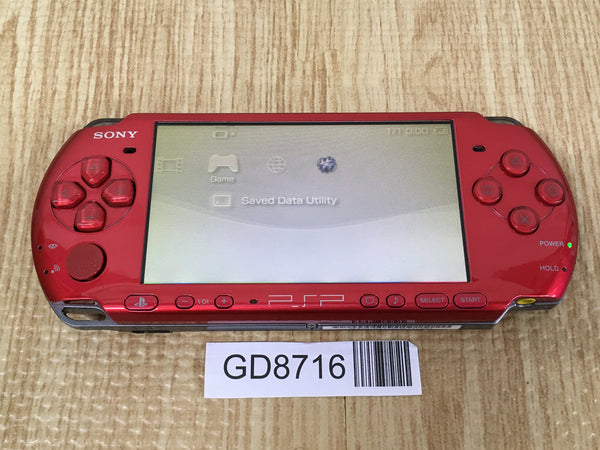 GD8716 Plz Read Item Condi PSP-3000 RADIANT RED SONY PSP Console Japan