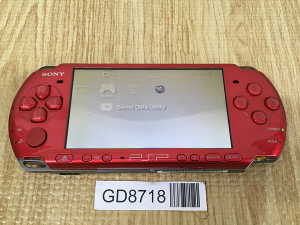 GD8718 Plz Read Item Condi PSP-3000 RADIANT RED SONY PSP Console Japan