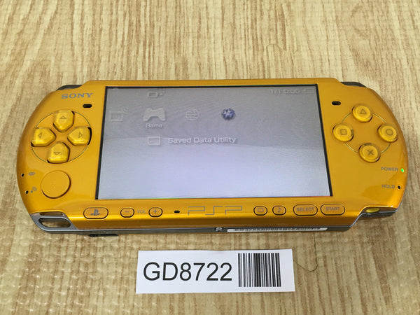 GD8722 No Battery PSP-3000 BRIGHT YELLOW SONY PSP Console Japan