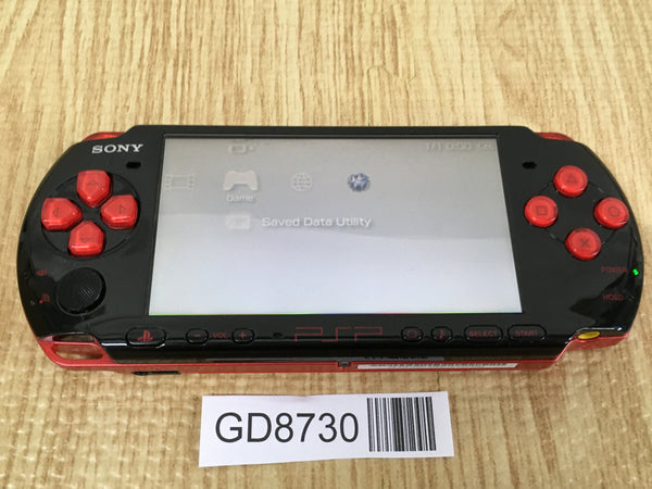 GD8730 No Battery PSP-3000 BLACK & RED SONY PSP Console Japan