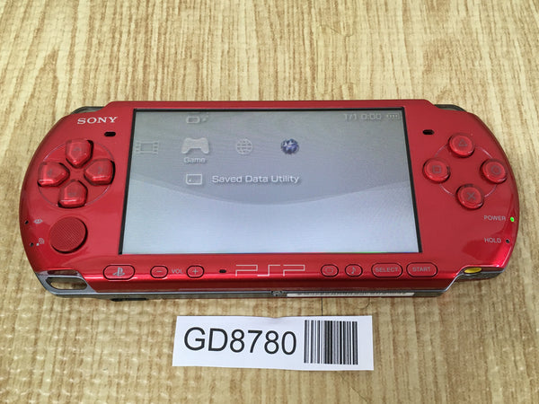 GD8780 With Defects - PSP-3000 RADIANT RED SONY PSP Console Japan