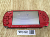 GD8781 With Defects - PSP-3000 RADIANT RED SONY PSP Console Japan