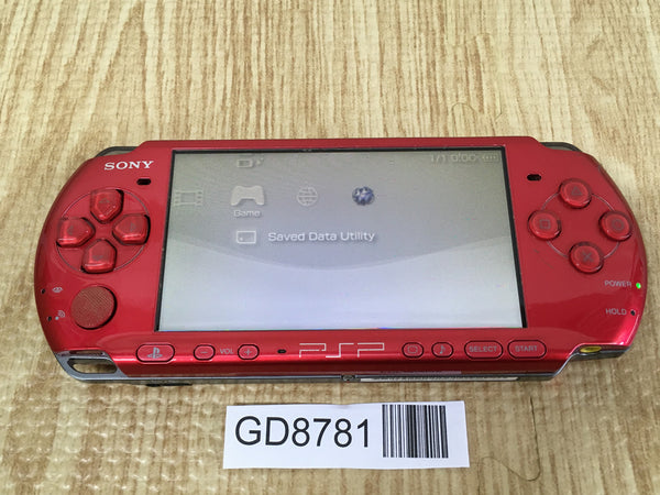 GD8781 With Defects - PSP-3000 RADIANT RED SONY PSP Console Japan